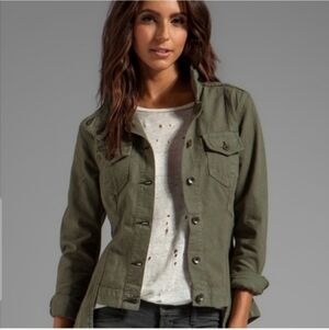 RAG & BONE CHAMBERLAIN JACKET ARMY GREEN CANVAS 100% COTTON SZ XS